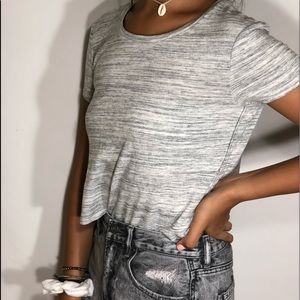 Women’s Old Navy Grey striped relaxed tee
